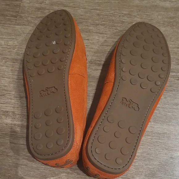 Coach Women's Vibrant Orange Moccasins - Picture 5 of 5